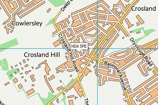 HD4 5PE map - OS VectorMap District (Ordnance Survey)