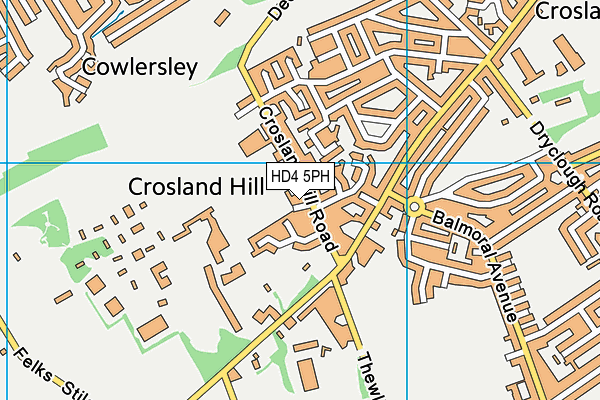 HD4 5PH map - OS VectorMap District (Ordnance Survey)