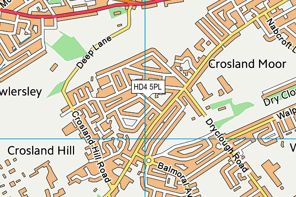 HD4 5PL map - OS VectorMap District (Ordnance Survey)