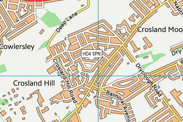 HD4 5PN map - OS VectorMap District (Ordnance Survey)