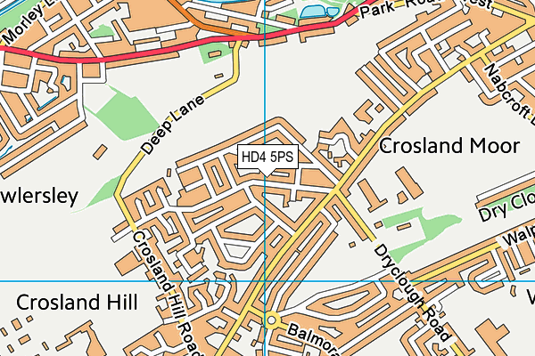 HD4 5PS map - OS VectorMap District (Ordnance Survey)