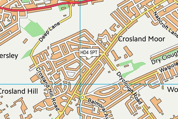 HD4 5PT map - OS VectorMap District (Ordnance Survey)