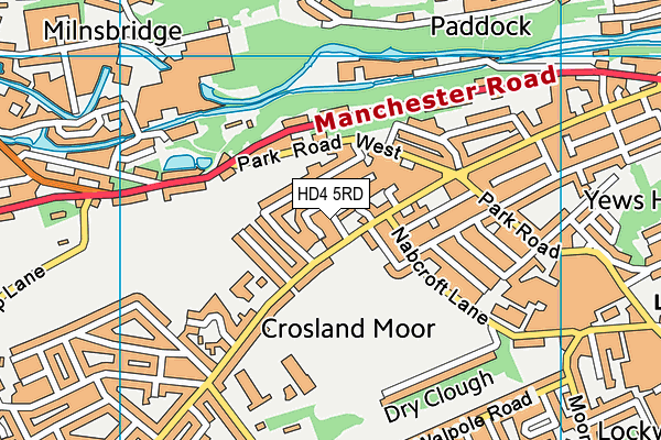 HD4 5RD map - OS VectorMap District (Ordnance Survey)