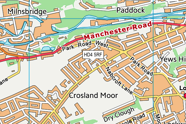 HD4 5RF map - OS VectorMap District (Ordnance Survey)