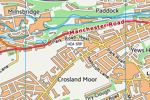 HD4 5RP map - OS VectorMap District (Ordnance Survey)