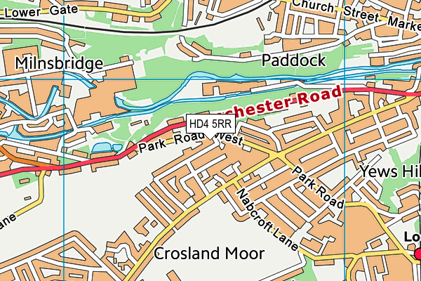 HD4 5RR map - OS VectorMap District (Ordnance Survey)