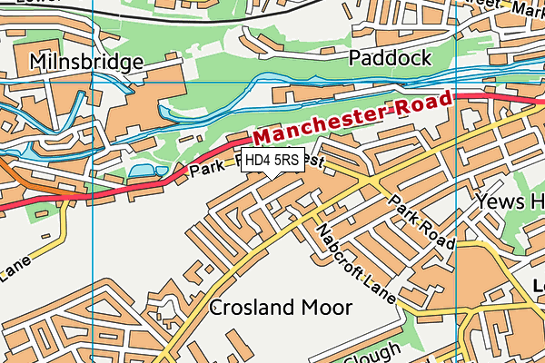 HD4 5RS map - OS VectorMap District (Ordnance Survey)