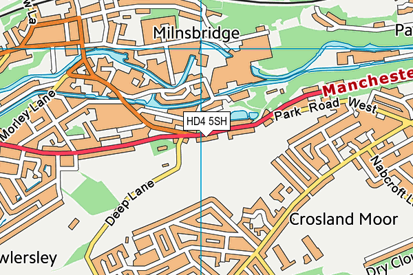 HD4 5SH map - OS VectorMap District (Ordnance Survey)