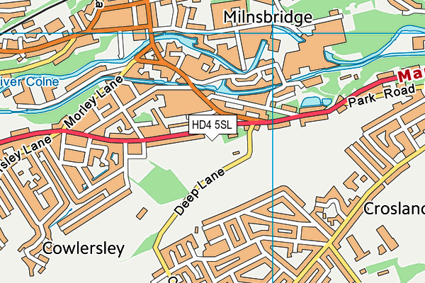 HD4 5SL map - OS VectorMap District (Ordnance Survey)