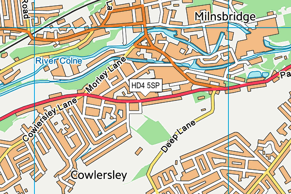 HD4 5SP map - OS VectorMap District (Ordnance Survey)