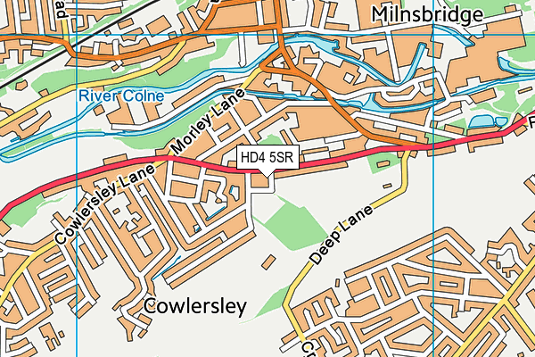 HD4 5SR map - OS VectorMap District (Ordnance Survey)