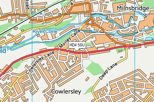 HD4 5SU map - OS VectorMap District (Ordnance Survey)