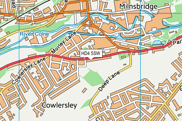 HD4 5SW map - OS VectorMap District (Ordnance Survey)