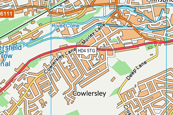 HD4 5TG map - OS VectorMap District (Ordnance Survey)