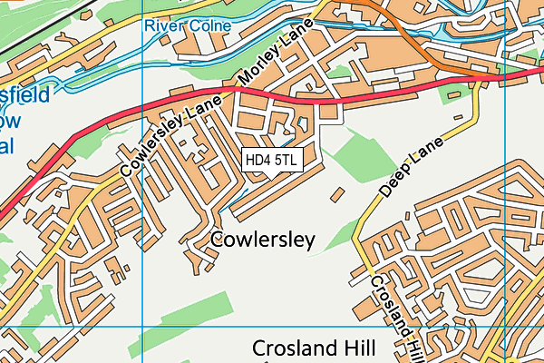 HD4 5TL map - OS VectorMap District (Ordnance Survey)