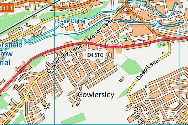 HD4 5TQ map - OS VectorMap District (Ordnance Survey)