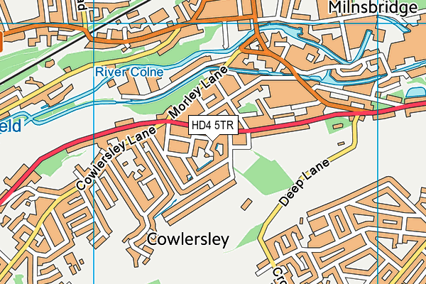 HD4 5TR map - OS VectorMap District (Ordnance Survey)