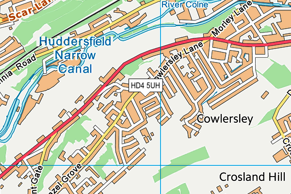 HD4 5UH map - OS VectorMap District (Ordnance Survey)