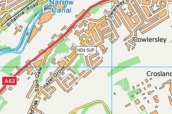 HD4 5UP map - OS VectorMap District (Ordnance Survey)