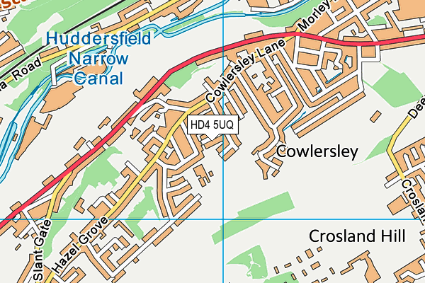 HD4 5UQ map - OS VectorMap District (Ordnance Survey)