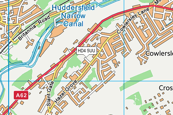 HD4 5UU map - OS VectorMap District (Ordnance Survey)