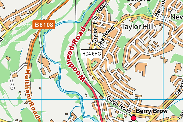 HD4 6HG map - OS VectorMap District (Ordnance Survey)