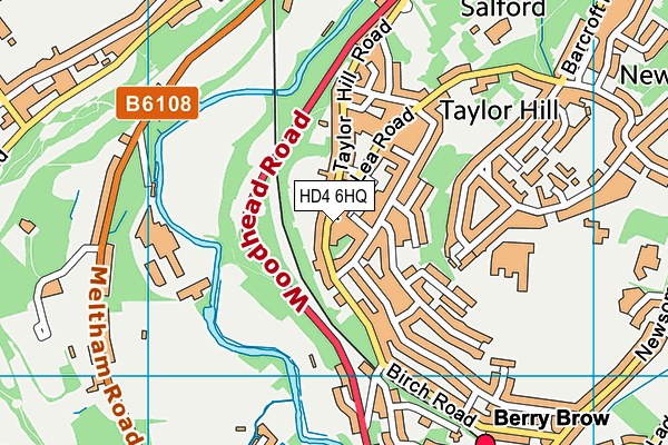 HD4 6HQ map - OS VectorMap District (Ordnance Survey)