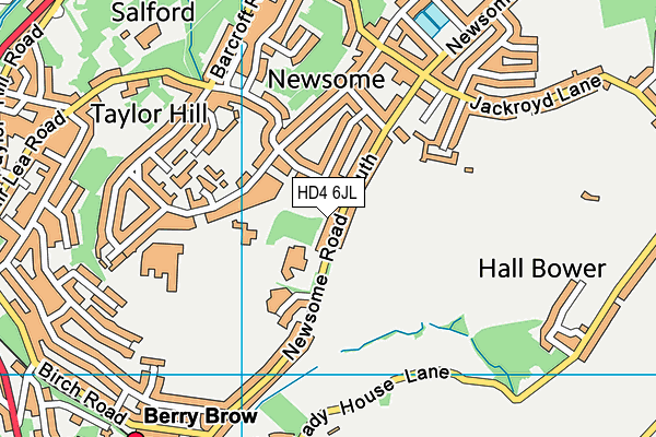 Castle Hill: A Specialist College for Communication and Interaction map (HD4 6JL) - OS VectorMap District (Ordnance Survey)