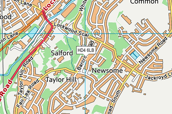 HD4 6LB map - OS VectorMap District (Ordnance Survey)