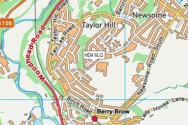 HD4 6LQ map - OS VectorMap District (Ordnance Survey)