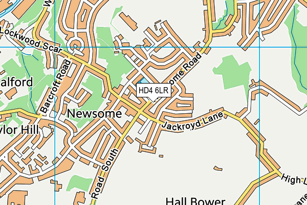 HD4 6LR map - OS VectorMap District (Ordnance Survey)