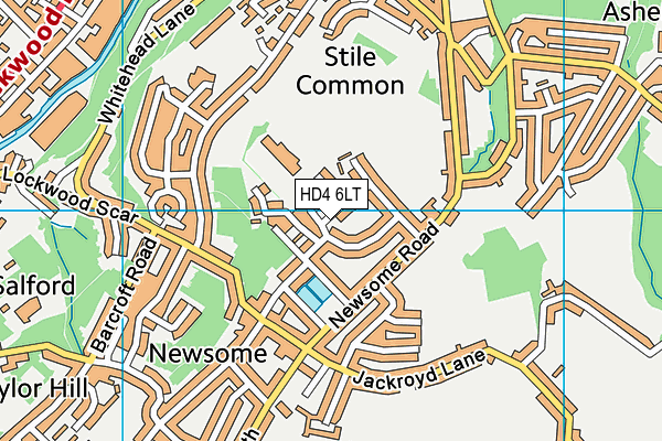 HD4 6LT map - OS VectorMap District (Ordnance Survey)