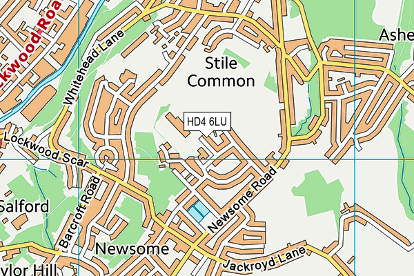 Hillside Primary School map (HD4 6LU) - OS VectorMap District (Ordnance Survey)