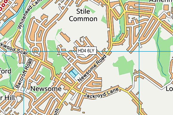 HD4 6LY map - OS VectorMap District (Ordnance Survey)