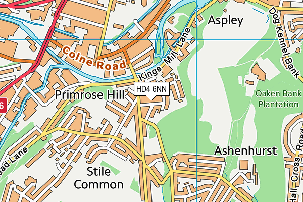 HD4 6NN map - OS VectorMap District (Ordnance Survey)