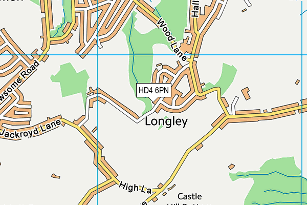 HD4 6PN map - OS VectorMap District (Ordnance Survey)