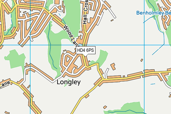 HD4 6PS map - OS VectorMap District (Ordnance Survey)