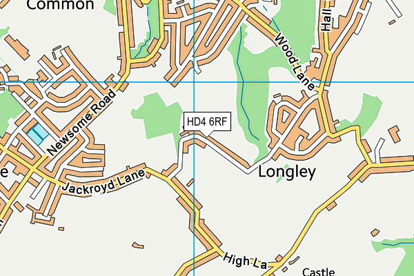 HD4 6RF map - OS VectorMap District (Ordnance Survey)