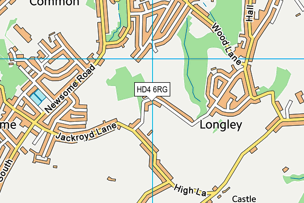 HD4 6RG map - OS VectorMap District (Ordnance Survey)