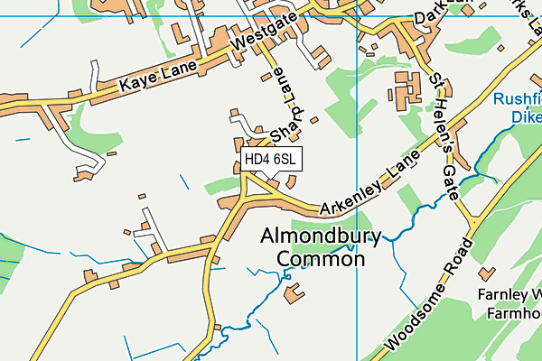 HD4 6SL map - OS VectorMap District (Ordnance Survey)