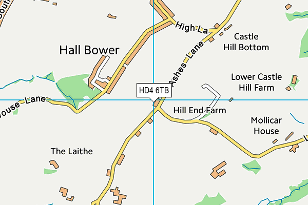 HD4 6TB map - OS VectorMap District (Ordnance Survey)