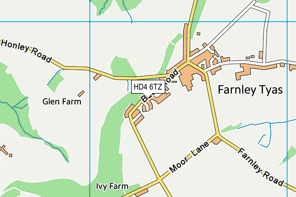 Farnley Tyas Church of England Voluntary Controlled First School map (HD4 6TZ) - OS VectorMap District (Ordnance Survey)