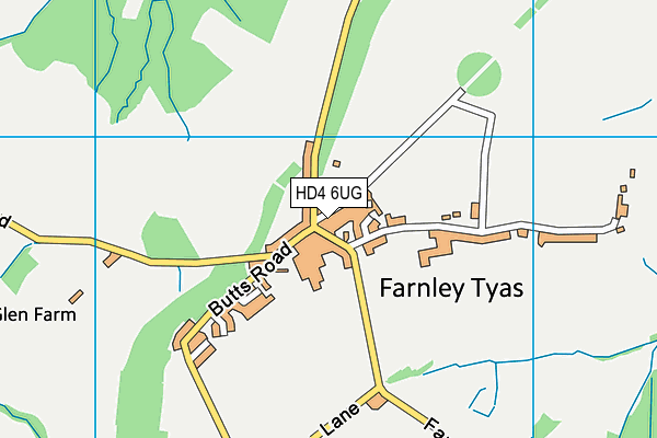 HD4 6UG map - OS VectorMap District (Ordnance Survey)