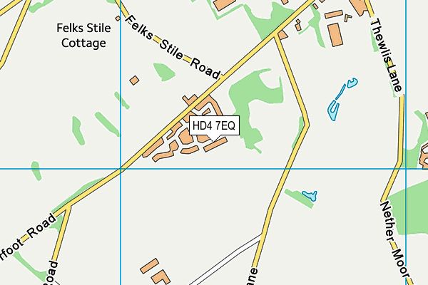 HD4 7EQ map - OS VectorMap District (Ordnance Survey)