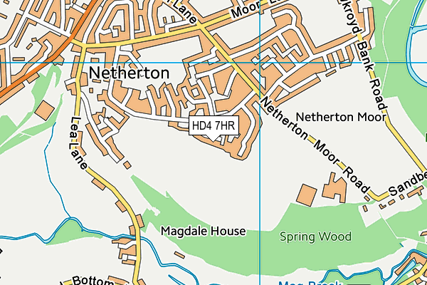 HD4 7HR map - OS VectorMap District (Ordnance Survey)