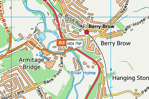 HD4 7NF map - OS VectorMap District (Ordnance Survey)