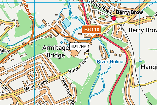 HD4 7NP map - OS VectorMap District (Ordnance Survey)