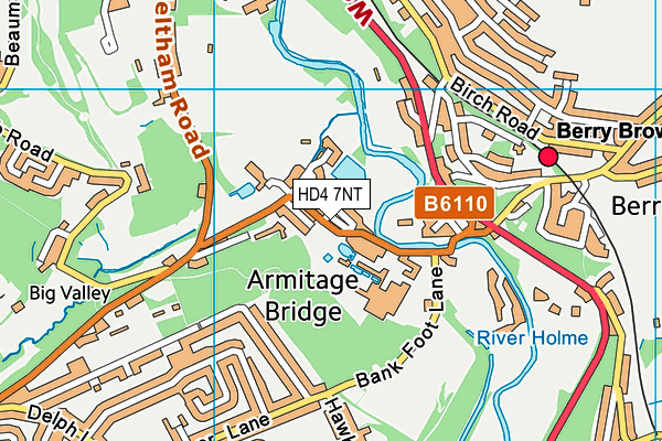 HD4 7NT map - OS VectorMap District (Ordnance Survey)