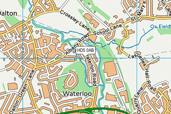HD5 0AB map - OS VectorMap District (Ordnance Survey)