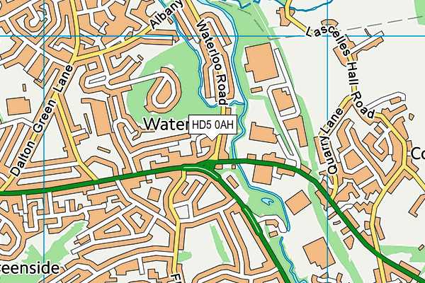 HD5 0AH map - OS VectorMap District (Ordnance Survey)